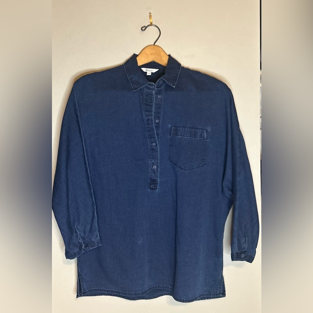 ✌️4 for $20✌️ Denim blouse 100% cotton - Picture 2 of 12